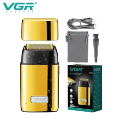 RASOIO PROFESSIONALE ELETTRICO IMPERMEABILE BARBA TRIMMER DISPLAY DIGITALE V-356