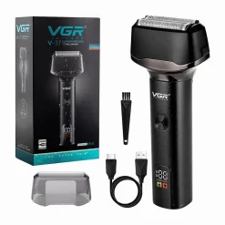 RASOIO PROFESSIONALE ELETTRICO TRIPLA LAMA LED DISPLAY USB CARICA POP-UP IPX5 V-371