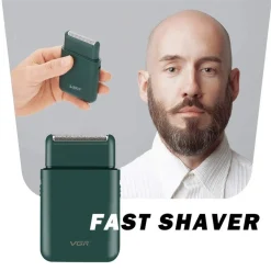 RASOIO PROFESSIONALE UOMO A BATTERIA RICARICABILE ELETTRICO PORTATILE USB V-390