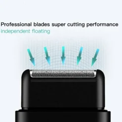 RASOIO PROFESSIONALE UOMO A BATTERIA RICARICABILE ELETTRICO PORTATILE USB V-390