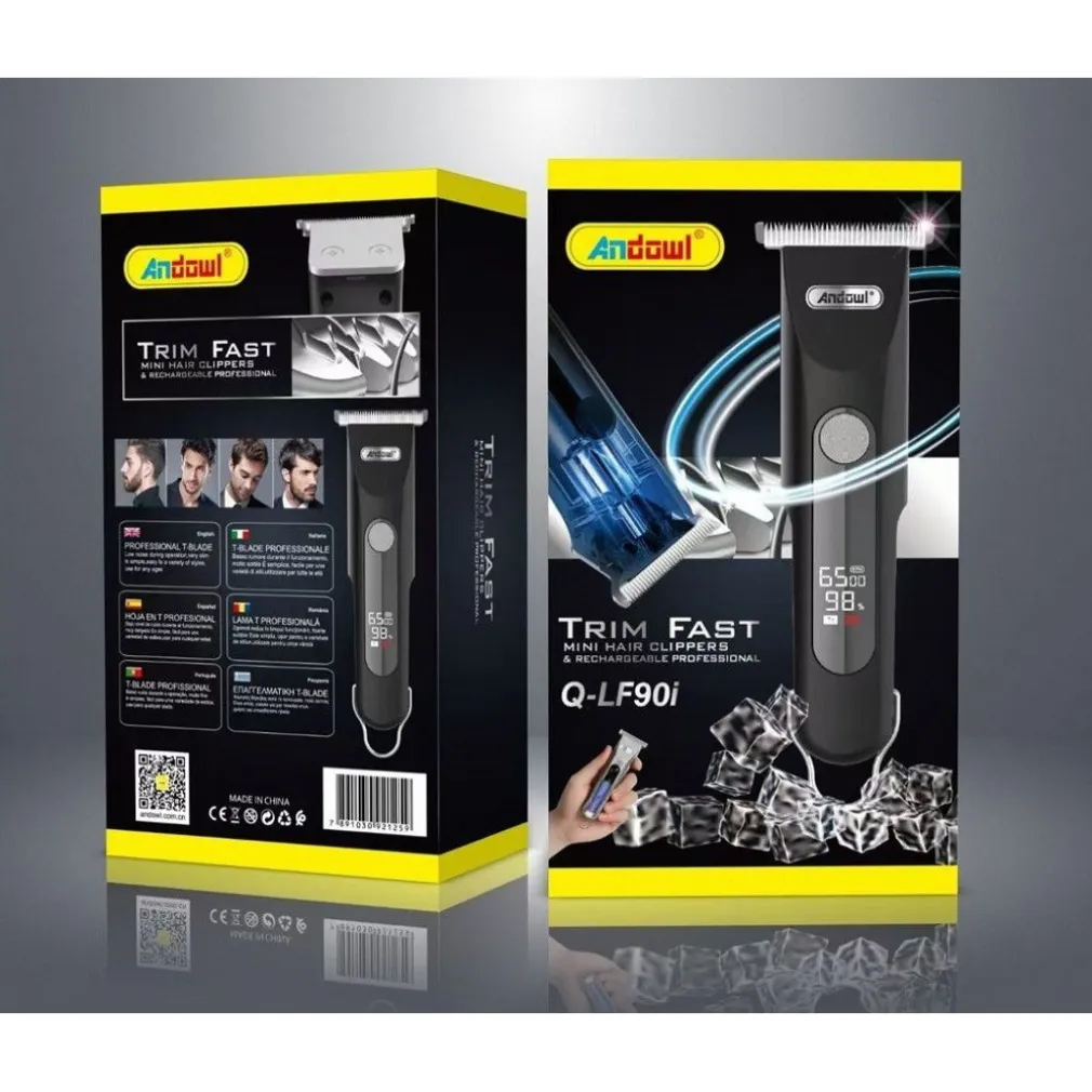 RASOIO RIFINITORE A TAGLIO RAPIDO PROFESSIONALE DA UOMO RICARICABILE USB Q-LF90I