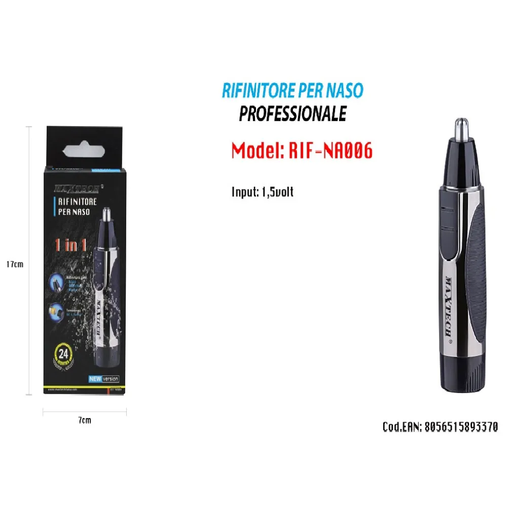 RASOIO RIFINITORE PER PELI NASO ORECCHIE BARBA RIF-NA006 UOMO MAXTECH