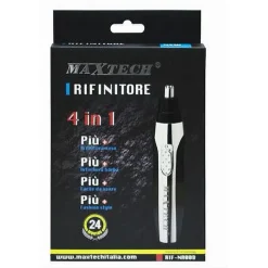 RASOIO RIFINITORE TRIMMER PER PELI NASO ORECCHIE SOPRACCIGLIA 4X1 UOMO RIF-NA008