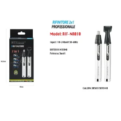 RASOIO RIFINITORE 2X1 PRECISIONE PER PELI NASO ORECCHIE SOPRACCIGLIA RIF-NA010