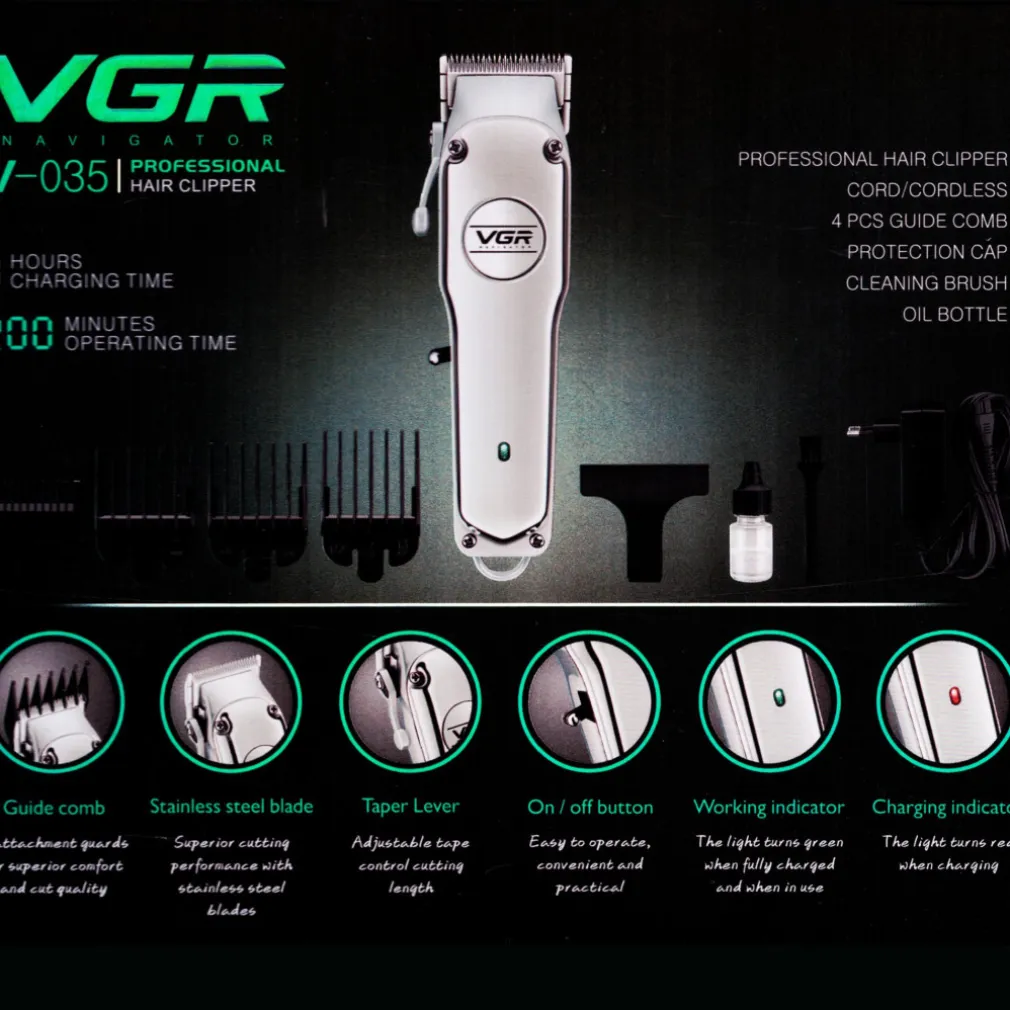 RASOIO TAGLIA CAPELLI ELETTRICO REGOLA BARBA RICARICABILE VALIGETTA SET REGALO