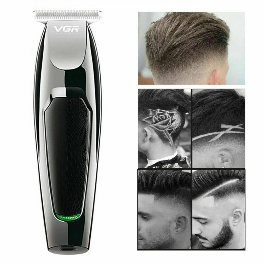 RASOIO TAGLIA CAPELLI ELETTRICO REGOLA BARBA RICARICABILE USB 5 PETTINI V-030