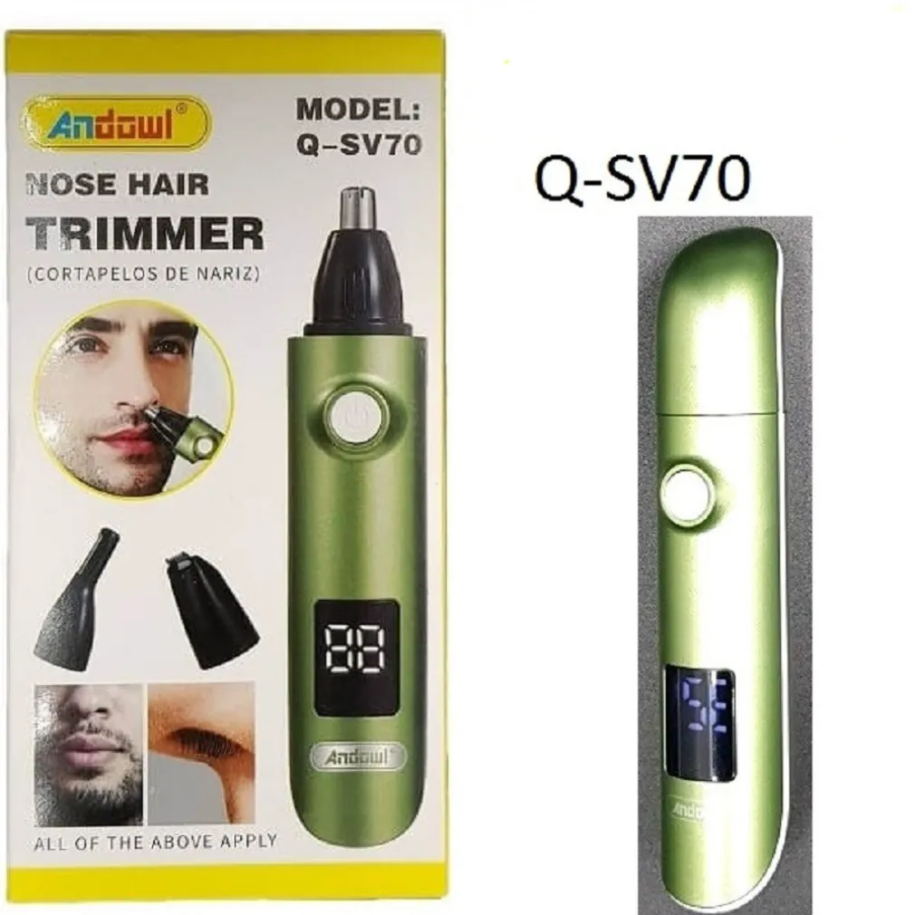 RASOIO TAGLIA CAPELLI PER NASO ORECCHIE RIFINITORE TRIMMER RICARICABILE Q-SV70