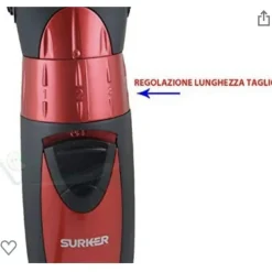 RASOIO TAGLIACAPELLI SURKER HC-7068 RICARICABILE CAPELLI RASATURA BARBA