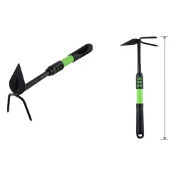 RASTRELLO A PUNTA CON BIDENTE IN METALLO IMPUGNATURA IN GOMMA GIARDINO 90066