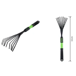 RASTRELLO ATTREZZO GIARDINO PER FOGLIE MANICO CON IMPUGNATURA GOMMATA 53CM 90067