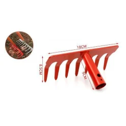 RASTRELLO DA GIARDINO A 7 DENTI 18X8.5X9CM PER GIARDINAGGIO DISERBO PRATO 9364345