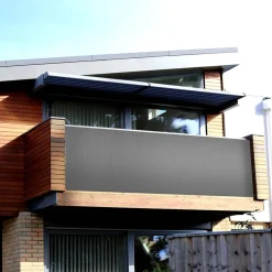 RECINZIONE GIARDINO FRANGIVISTA PER BALCONE CANNICCIO PVC GRIGIO ESTERNO 1X3 MT