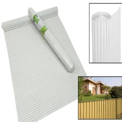RECINZIONE GIARDINO FRANGIVISTA PER BALCONE CANNICCIO PVC BIANCO ESTERNO 1X3 MT