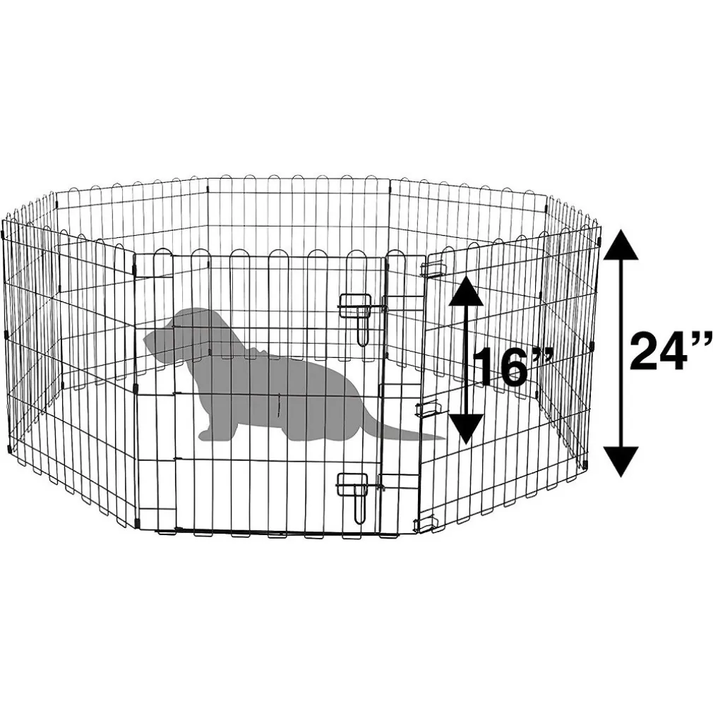 RECINZIONE IN METALLO PER CANI PIEGHEVOLE PER ESERCIZIO 152,4 X 152,4 X 60,9 CM