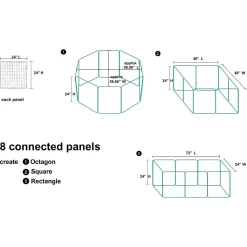 RECINZIONE IN METALLO PER CANI PIEGHEVOLE PER ESERCIZIO 152,4 X 152,4 X 60,9 CM