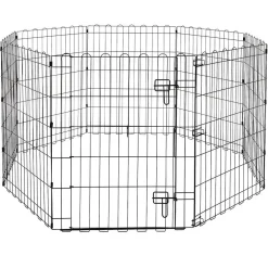 RECINZIONE IN METALLO PER CANI PIEGHEVOLE PER ESERCIZIO 152,4 X 152,4 X 76,2 CM