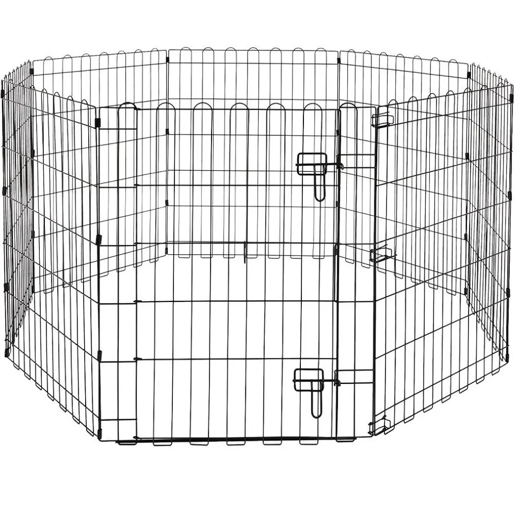 RECINZIONE IN METALLO PER CANI PIEGHEVOLE PER ESERCIZIO 152,4 X 152,4 X 76,2 CM
