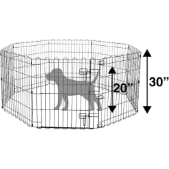 RECINZIONE IN METALLO PER CANI PIEGHEVOLE PER ESERCIZIO 152,4 X 152,4 X 76,2 CM