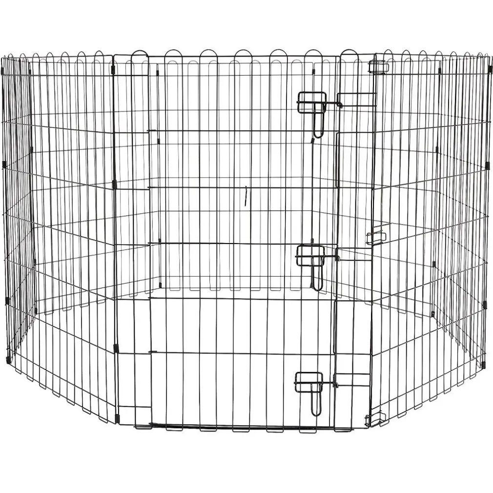 RECINZIONE IN METALLO PER CANI PIEGHEVOLE PER ESERCIZIO 152,4 X 152,4 X 91,4 CM