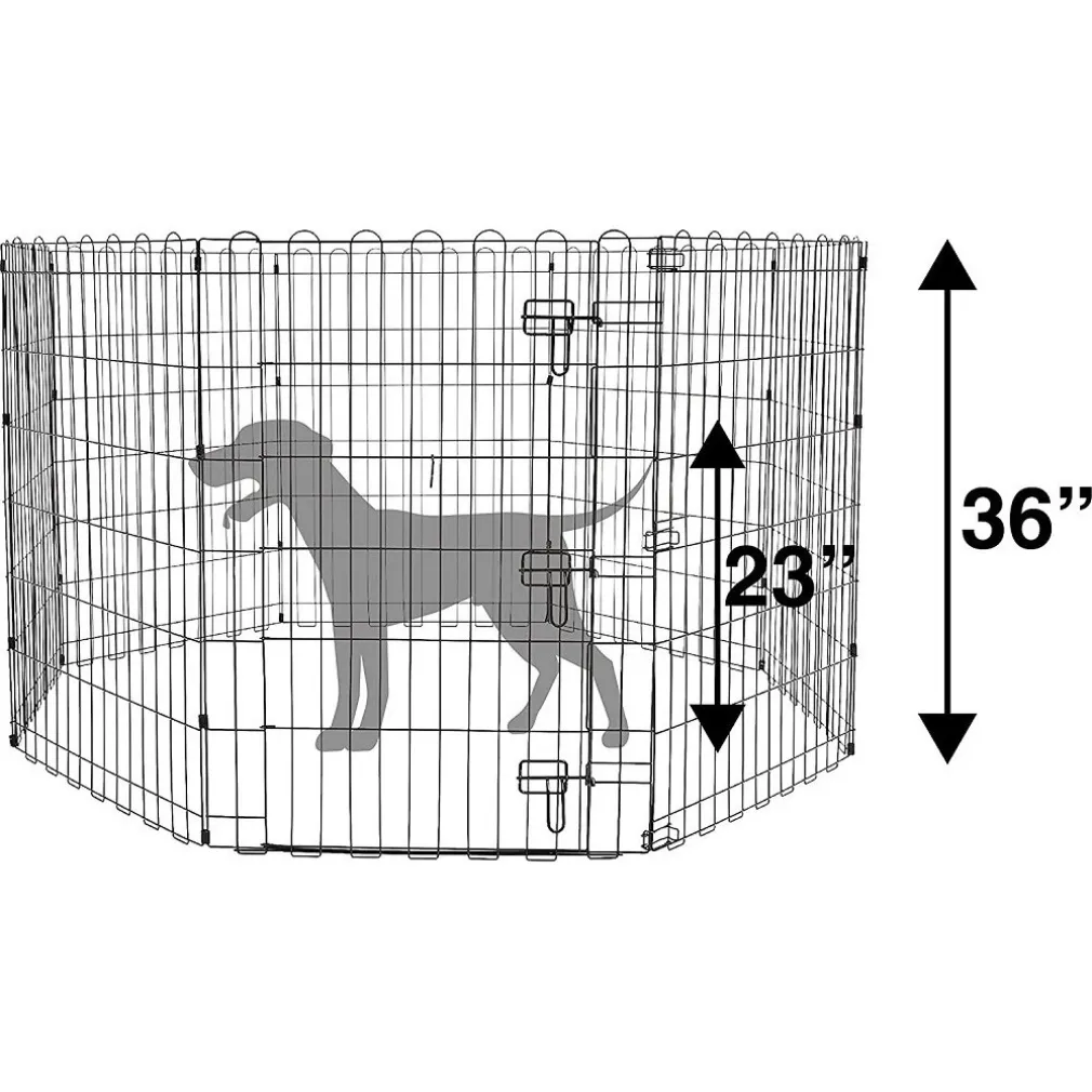 RECINZIONE IN METALLO PER CANI PIEGHEVOLE PER ESERCIZIO 152,4 X 152,4 X 91,4 CM