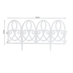 RECINZIONE PER GIARDINO STECCATO BORDO BIANCO PRATO IN POLIPROPILENE DIM 32X30CM
