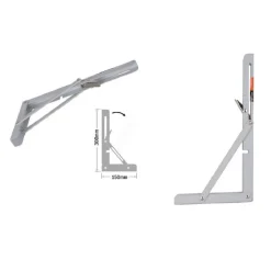 REGGIMENSOLA SUPPORTO STAFFA METALLO PIEGHEVOLE REGOLABILE 30X15CM BIANCO 91289