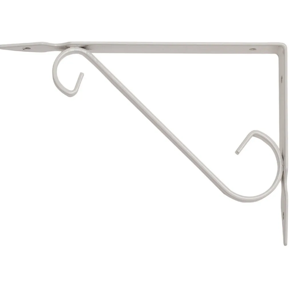 REGGIMENSOLA SUPPORTO STAFFA REGGI MENSOLA IN FERRO BATTUTO 19X24CM BIANCA