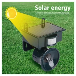 REPELLENTE AD ULTRASUONI SOLARE SCACCIA RATTI TOPI UCCELLI PICCIONI CANI GATTI