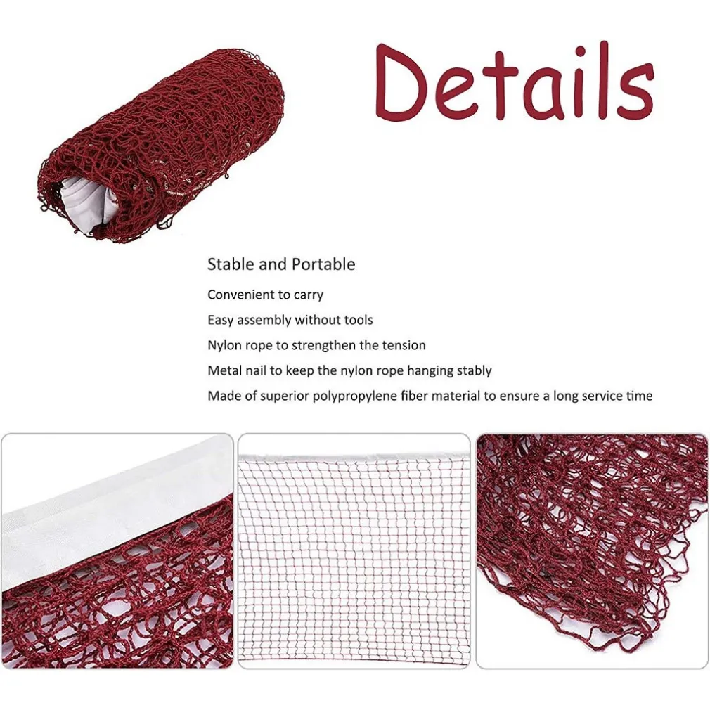 RETE DA BADMINTON PORTATILE REGOLABILE 610X76CM PIEGHEVOLE PER INTERNI ESTERNI