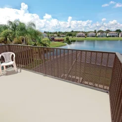 RETE DI PLASTICA PROTETTIVA 1X5 MT MARRONE PER CANCELLI RECINZIONI BALCONI 206612