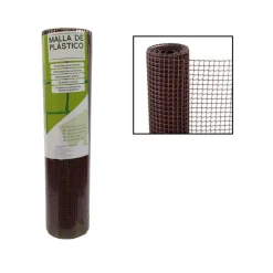 RETE DI PLASTICA PROTETTIVA 1X5 MT MARRONE PER CANCELLI RECINZIONI BALCONI 206612