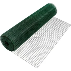 RETE METALLICA PLASTIFICATA VERDE 1X10MT MAGLIA 12,7X12,7MM RECINZIONE PROTETTIVA 57733