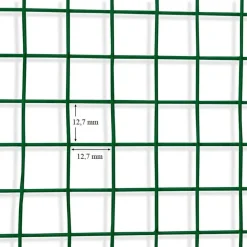 RETE METALLICA PLASTIFICATA VERDE 1X10MT MAGLIA 12,7X12,7MM RECINZIONE PROTETTIVA 57733