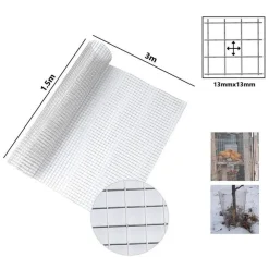 RETE METALLICA ZINCATA 1.5X3MT RECINZIONE PROTEZIONE ALBERI GIARDINO ANIMALI 020250