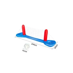 RETE PALLAVOLO GONFIABILE GALLEGGIANTE CON PALLONE 244 X 64 CM MARE PISCINA