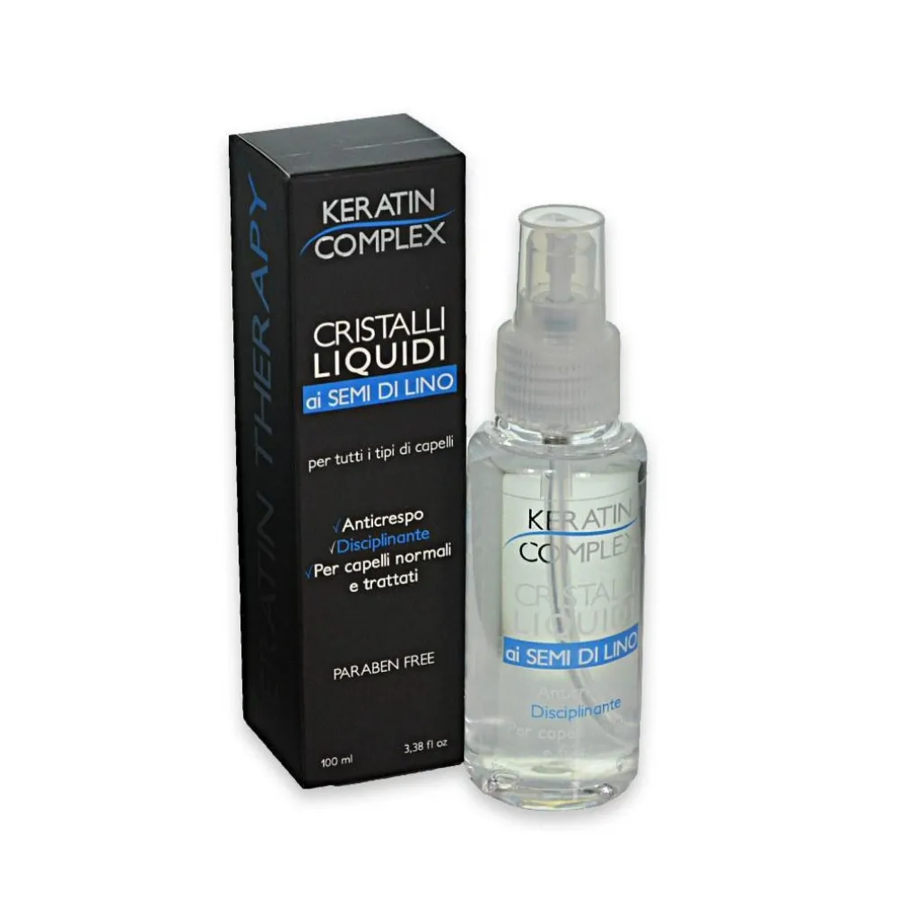RETINOL COMPLEX CRISTALLI LIQUIDI CAPELLI OLIO SEMI DI LINO KERATIN NO PARABENI