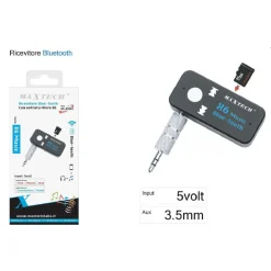 RICEVITORE BLUETOOTH ADATTATORE AUDIO PORTATILE MICROFONO INCORPORATO MAXTECH AD-BT003