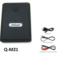 RICEVITORE TRASMETTITORE AUDIO RICARICABILE BLUETOOTH PER TV STEREO CUFFIE Q-M21