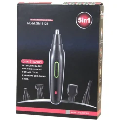 RIFINITORE RASOIO ELETTRICO 5IN1 NASO ORECCHIO CAPELLI TRIMMER GM-3125 RICARICABILE