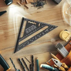 RIGHELLO 7 POLLICI TRIANGOLO 180 MM LEGA ALLUMINIO SQUADRA PER FALEGNAME