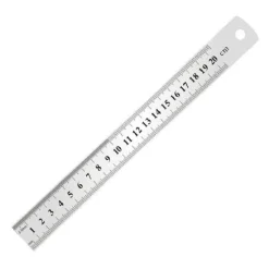 RIGHELLO METRO IN ACCIAIO INOX METALLO 1 MM A 20 CM RIGA SEGNATURA CM INCH 97762