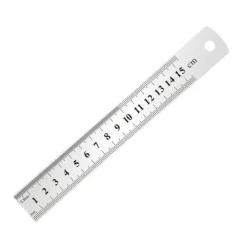 RIGHELLO METRO IN ACCIAIO INOX METALLO 1MM A 15CM RIGA SEGNATURA CM INCH 97761