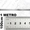 RIGHELLO METRO 1MM A 100CM METALLO ACCIAIO RIGA MULTIFUNZIONE SEGNATURA CM INCH