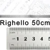 RIGHELLO METRO 1MM A 50CM METALLO ACCIAIO RIGA MULTIFUNZIONE SEGNATURA CM E INCH