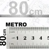 RIGHELLO METRO 1MM A 80CM METALLO ACCIAIO RIGA MULTIFUNZIONE SEGNATURA CM INCH