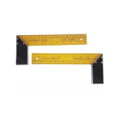 RIGHELLO RIGA IN METALLO MULTIUSO 25CM CON ANGOLO 90Â° PER COSTRUZIONI ARCHITETTO