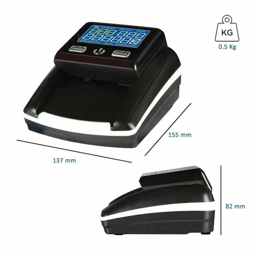 RILEVATORE BANCONOTE FALSE MONEY DETECTOR NEGOZIO VERIFICA RILEVA SOLDI