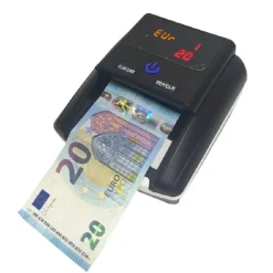 RILEVATORE CONTA BANCONOTE FALSE VERIFICA SOLDI FALSI NERO CON BATTERIA AL LITIO