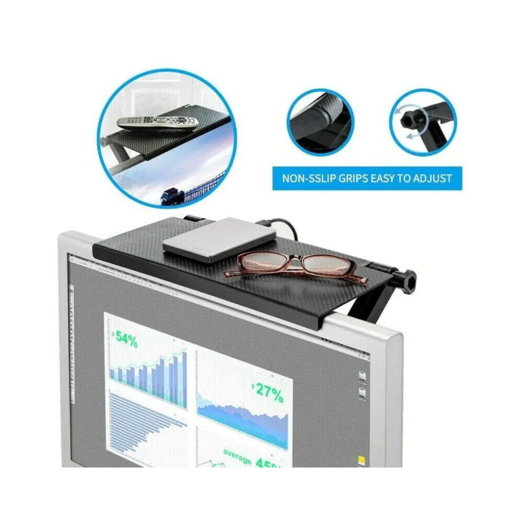 RIPIANO SUPERIORE PC SCHERMO REGOLABILE SUPPORTO PIEGHEVOLE COMPUTER