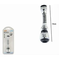 ROMPIGETTO AERATORE FLESSIBILE GIREVOLE PER RUBINETTO LAVELLO CUCINA 14 CM 87157